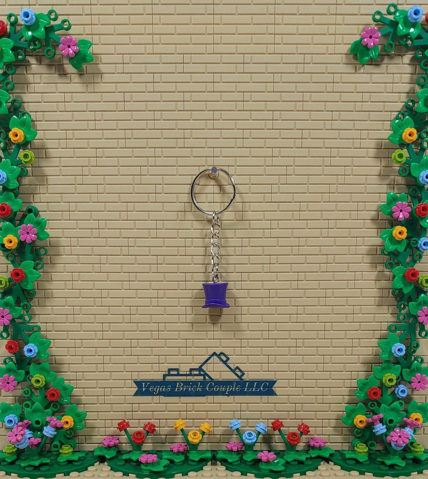 Lego® Purple Hat Key Chain - Vegas Custom Creations