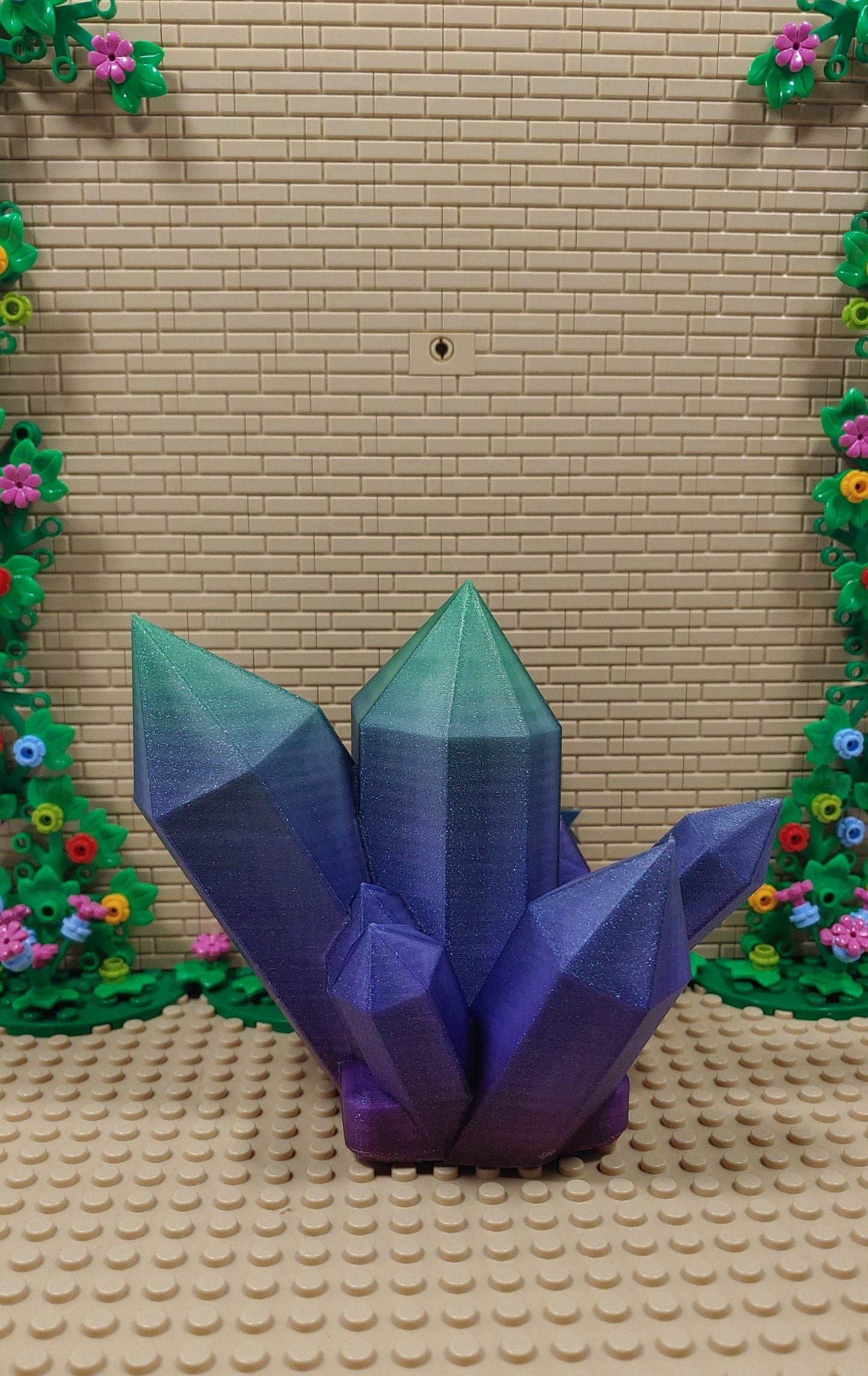 Large Crystal Display Piece Multi Color 3D Printed Multiple Color Combinations Available - Vegas Custom Creations