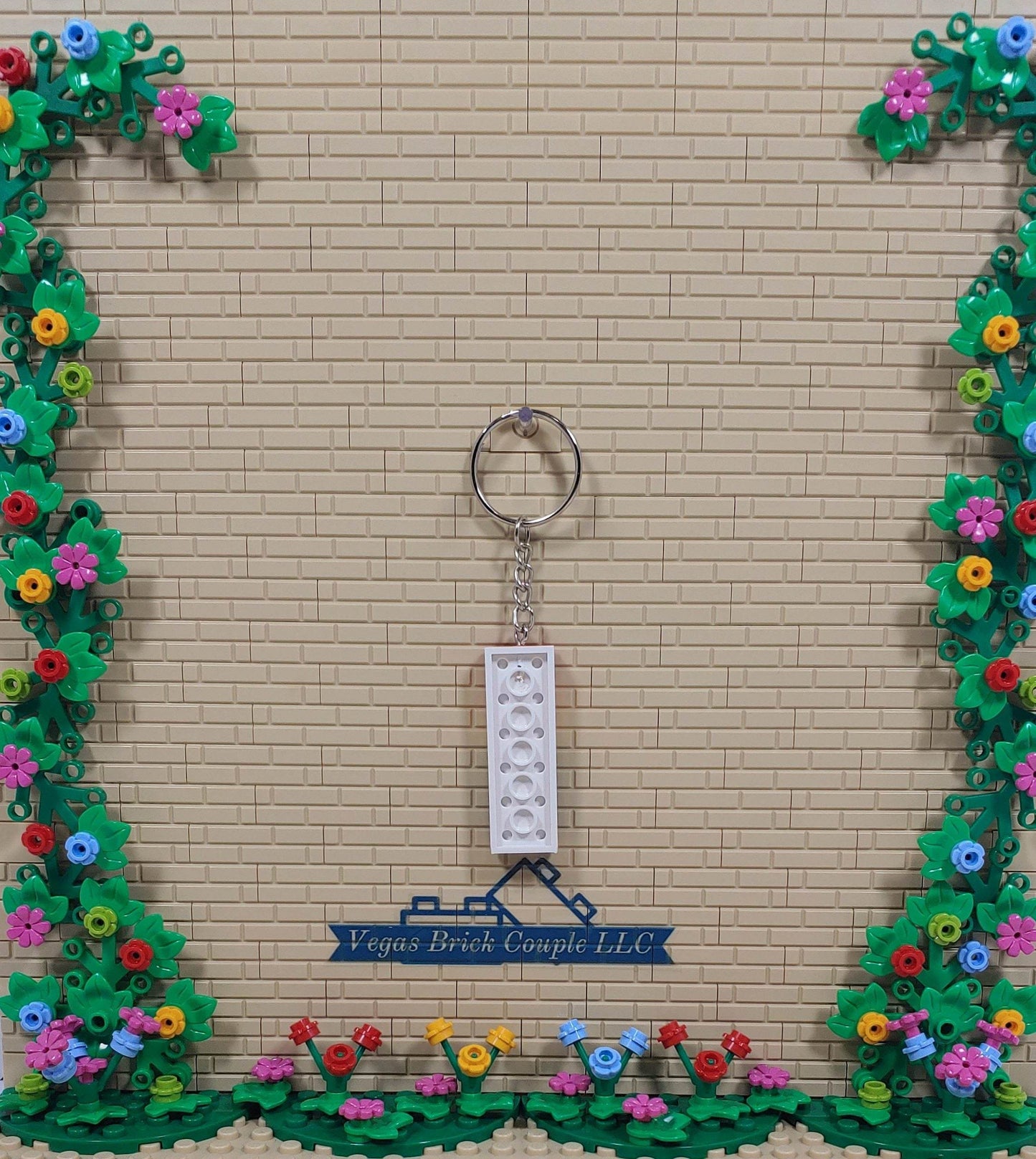 Lego® Plate Key Chain in Rainbow Colors - Vegas Custom Creations
