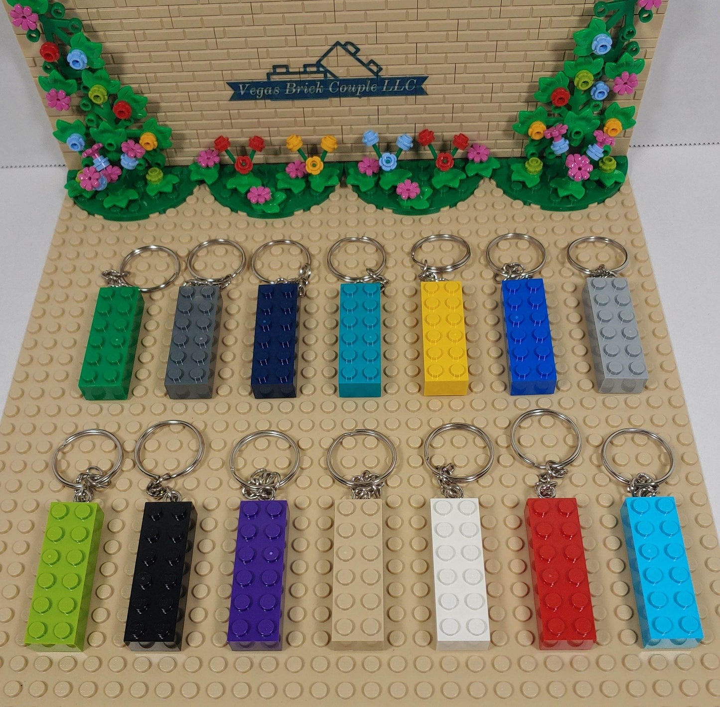 Lego® Brick 2x6 Keychains in Multiple Colors - Vegas Custom Creations