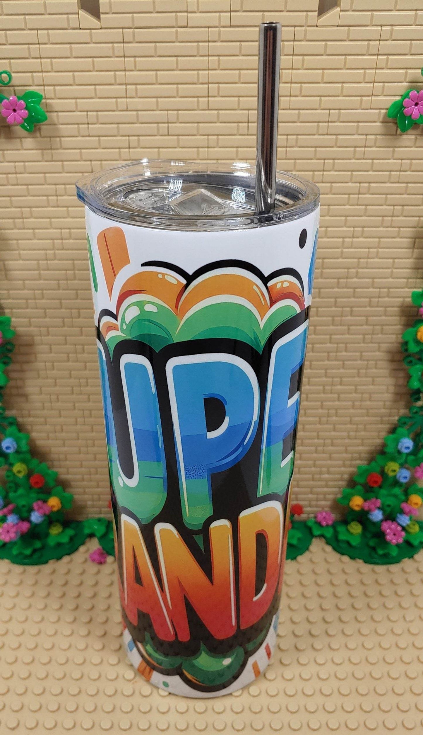 Comic Super Grandpa Tumbler - Vegas Custom Creations