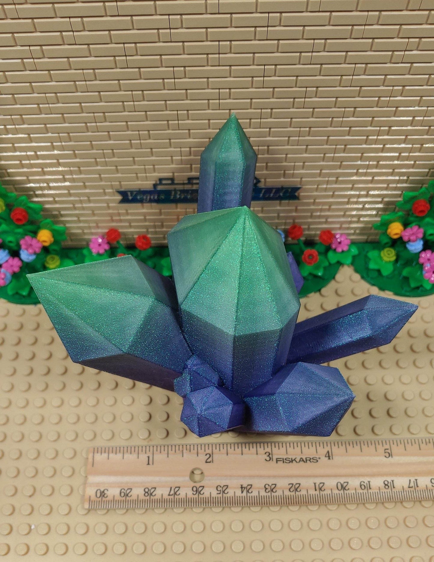 Large Crystal Display Piece Multi Color 3D Printed Multiple Color Combinations Available - Vegas Custom Creations