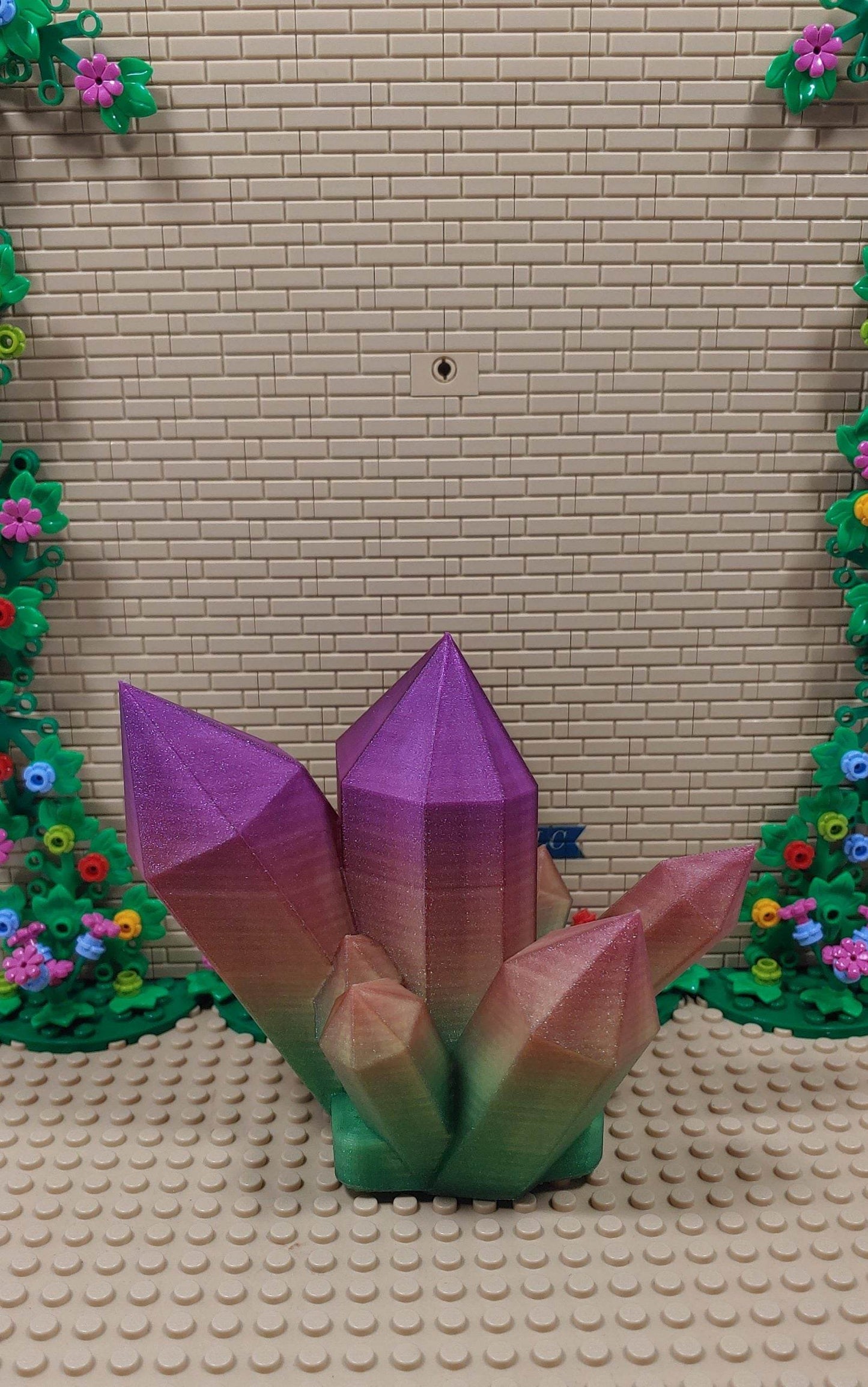 Large Crystal Display Piece Multi Color 3D Printed Multiple Color Combinations Available - Vegas Custom Creations