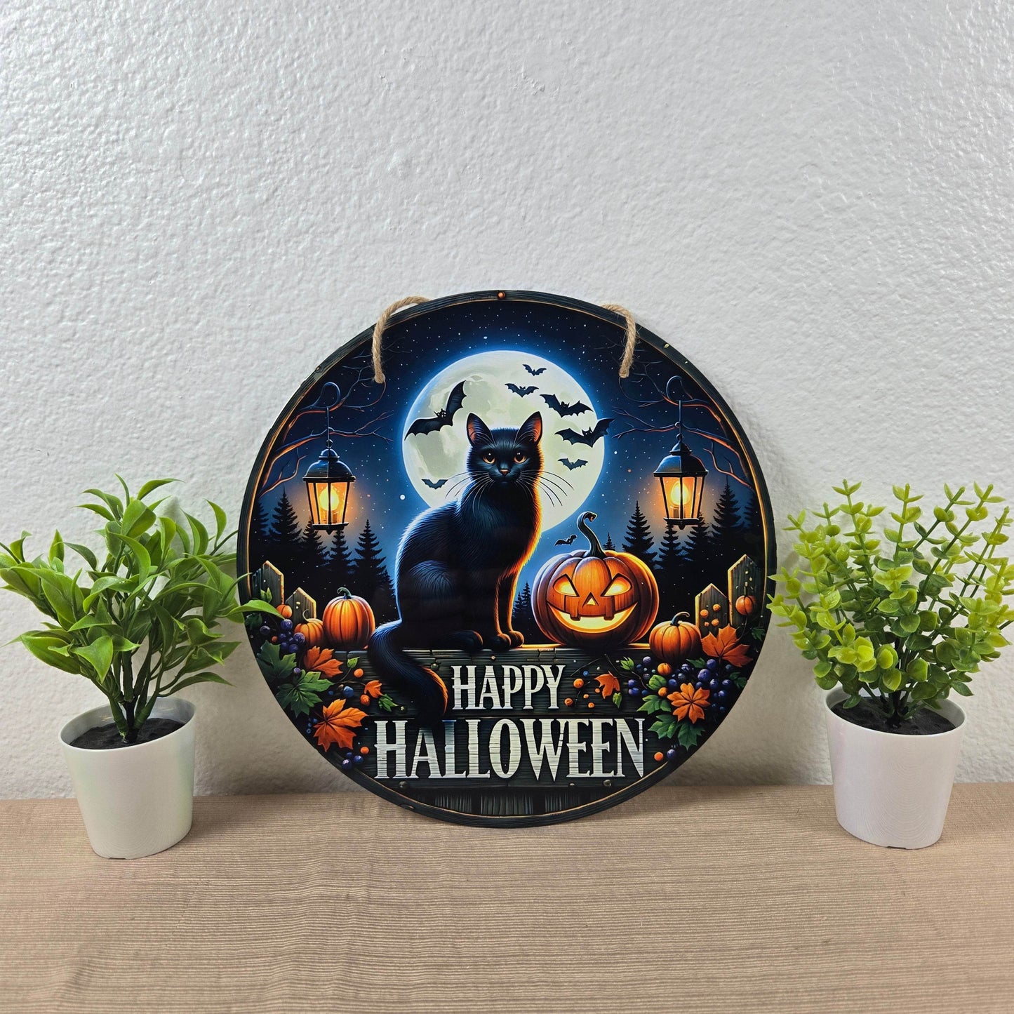 Round Frightfully Spooky Halloween Sign (Multiple Designs and Sizes Available) - Vegas Custom Creations