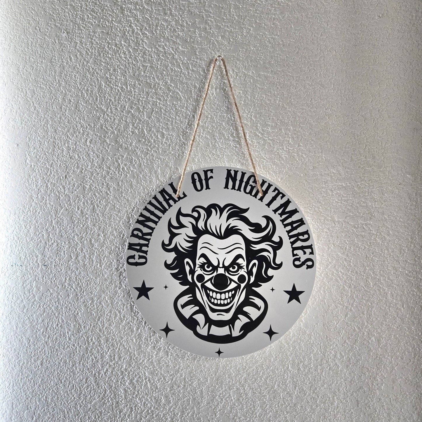 Round Halloween Horror Sign (Multiple Designs and Sizes Available) - Vegas Custom Creations