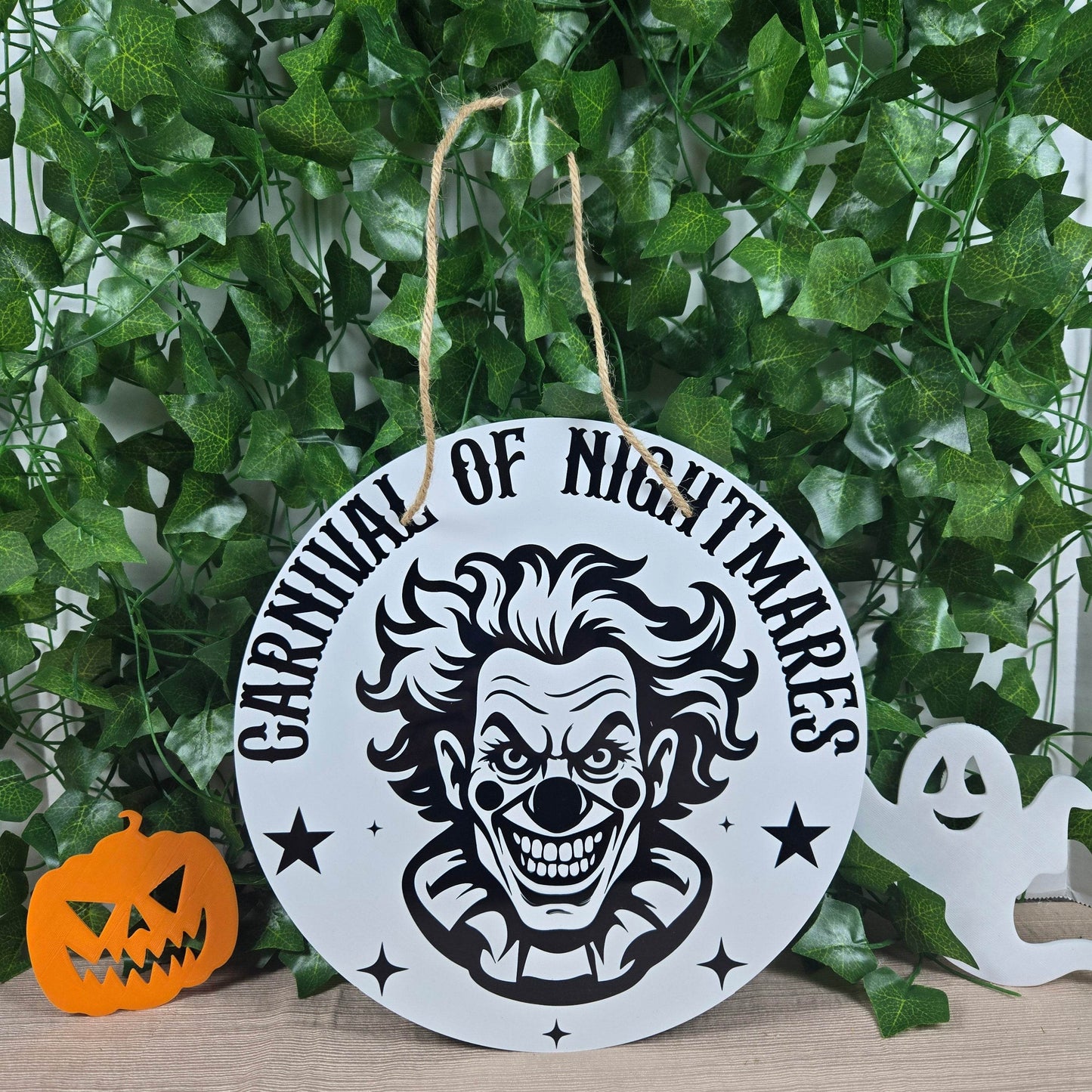 Round Halloween Horror Sign (Multiple Designs and Sizes Available) - Vegas Custom Creations