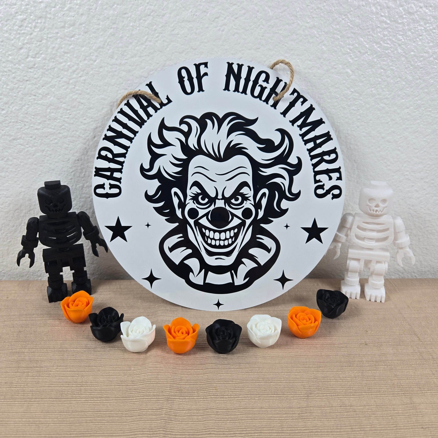 Round Halloween Horror Sign (Multiple Designs and Sizes Available) - Vegas Custom Creations
