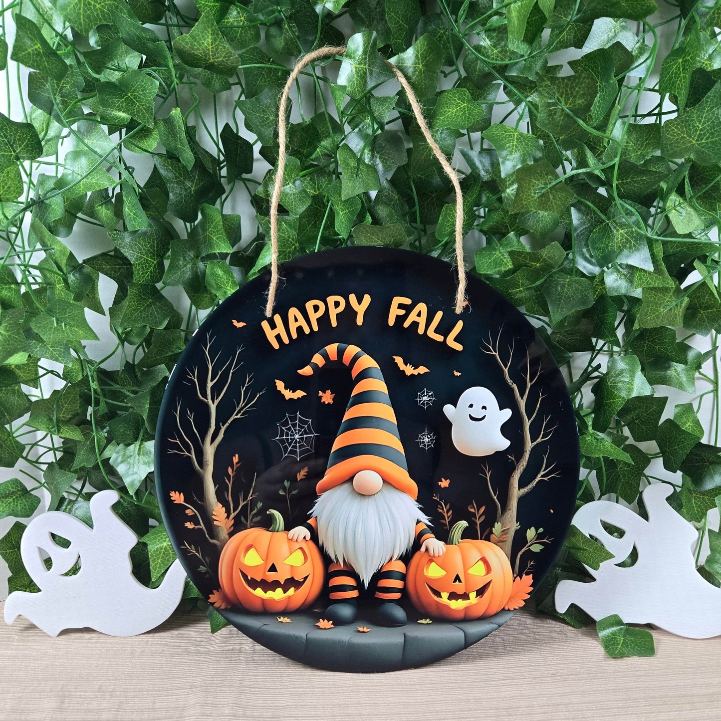 Round Cute and Spooky Halloween Sign (Multiple Designs and Sizes Available) - Vegas Custom Creations