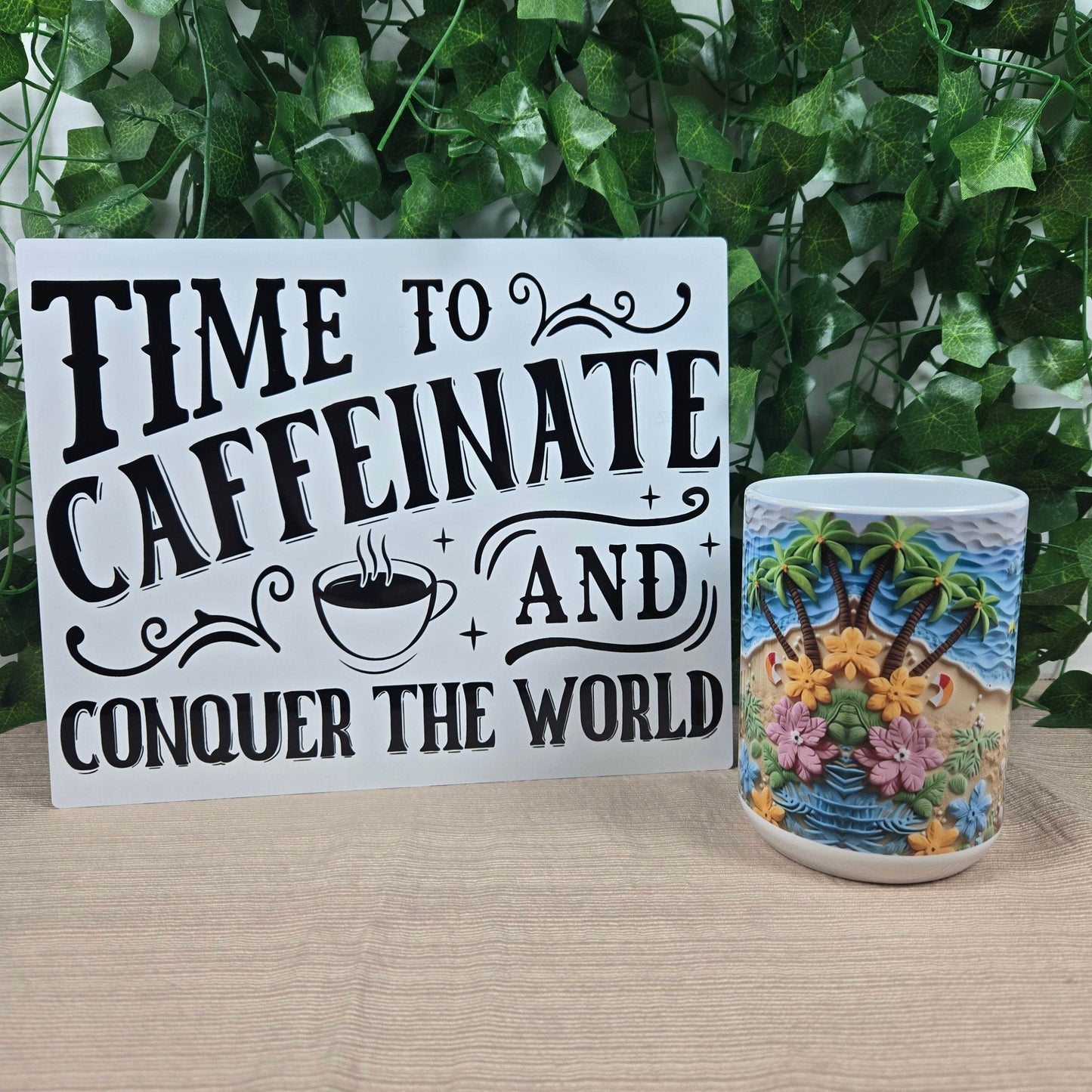 3D Beach Scene 11oz or 15oz Coffee Mug - Vegas Custom Creations