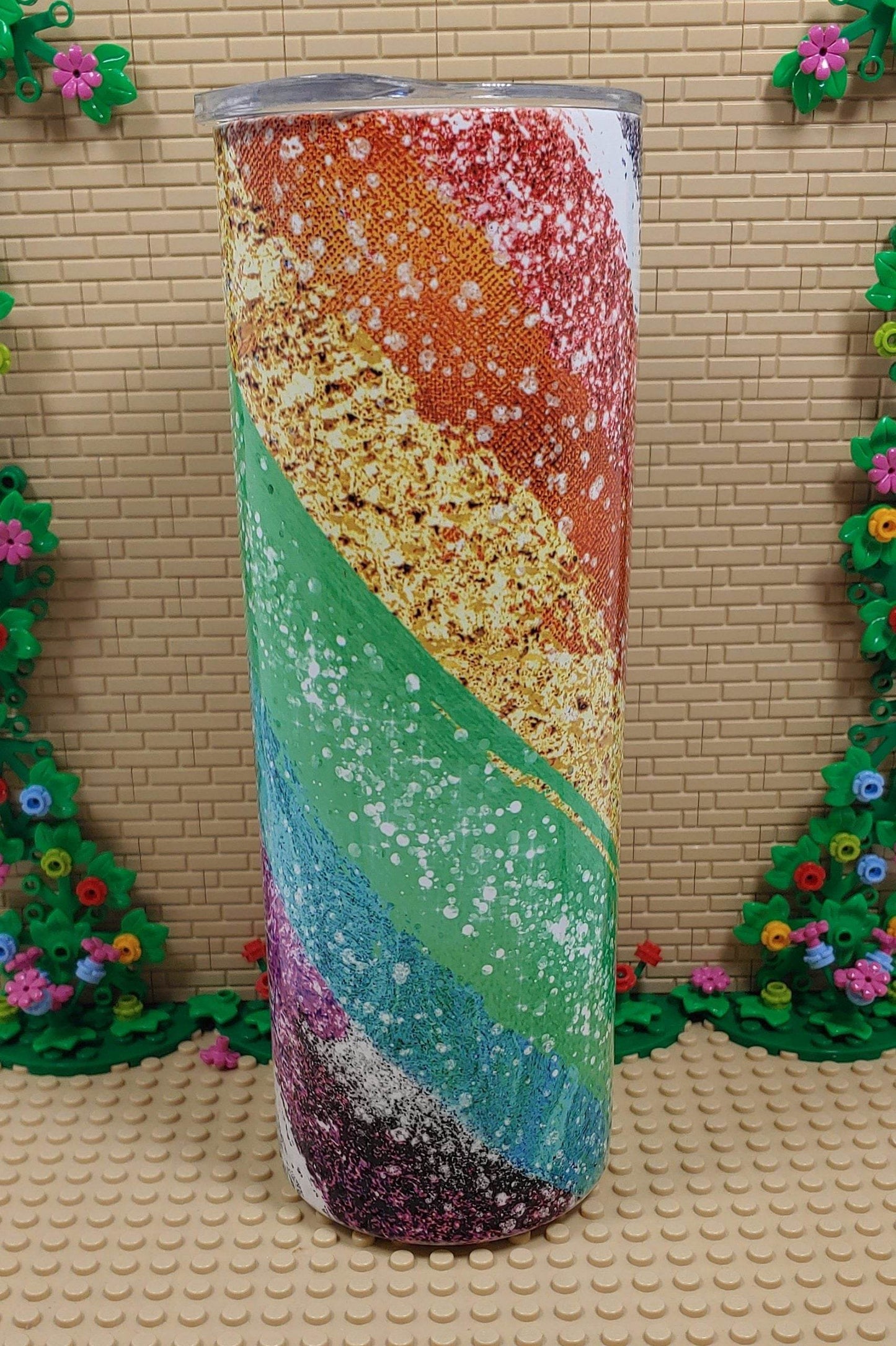 Rainbow Glitter Tumbler - Vegas Custom Creations