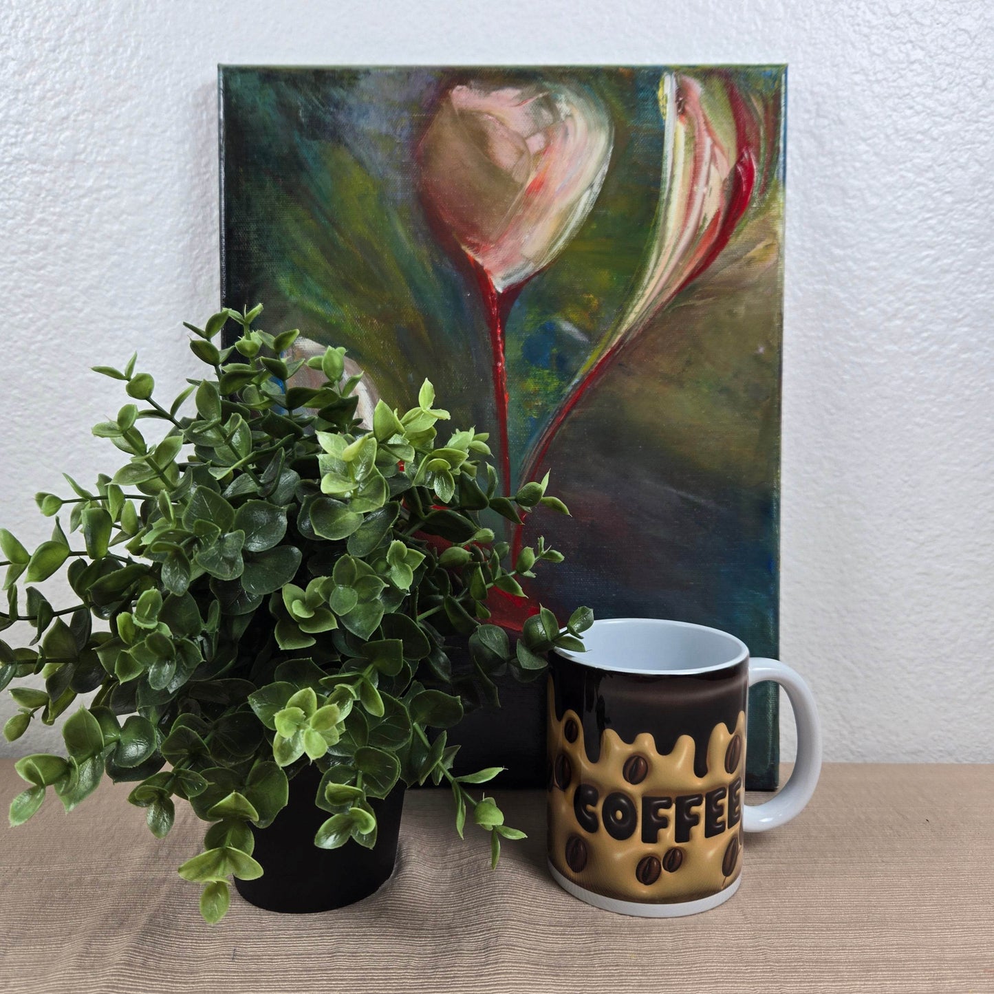 Inflated Coffee with Coffee Beans Mug - Vegas Custom Creations