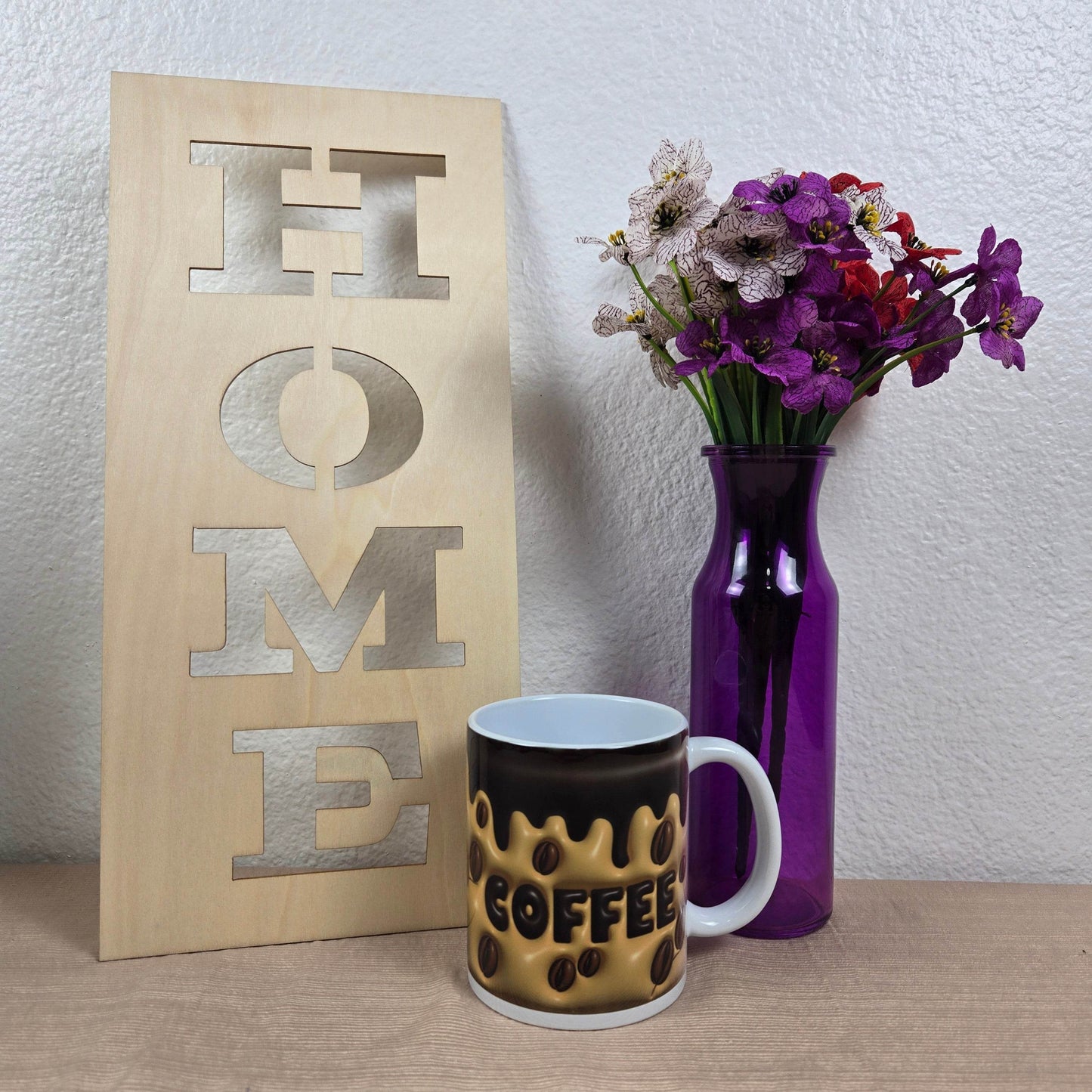 Inflated Coffee with Coffee Beans Mug - Vegas Custom Creations