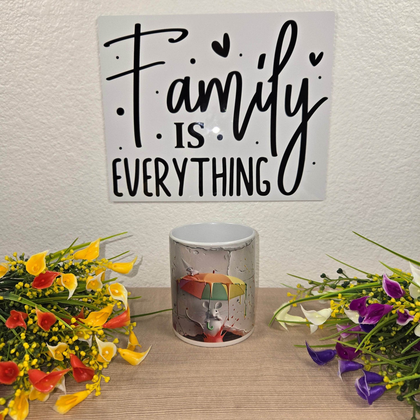Mouse with Umbrella Coffee Mug - Vegas Custom Creations