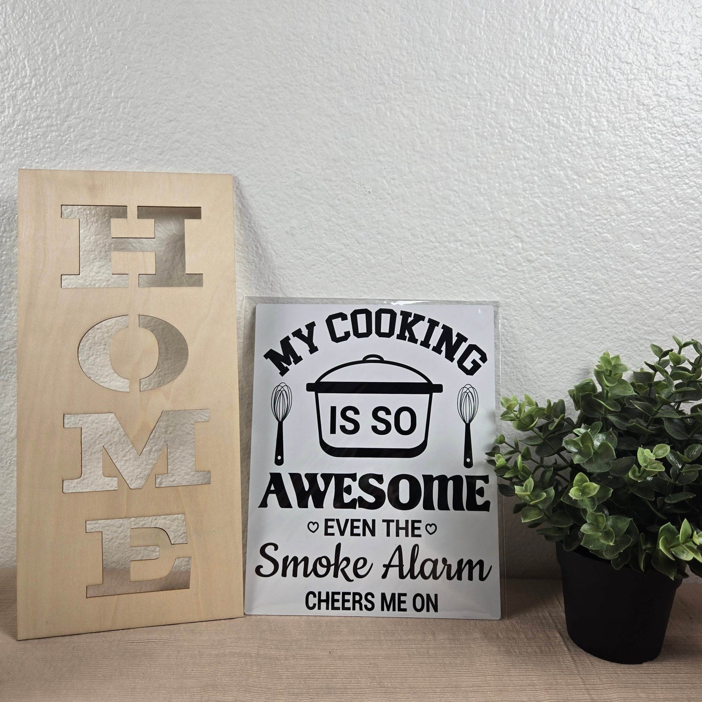My Cooking is so Awesome even the Smoke Detector Cheers me on Aluminum Sign 8x10 - Vegas Custom Creations