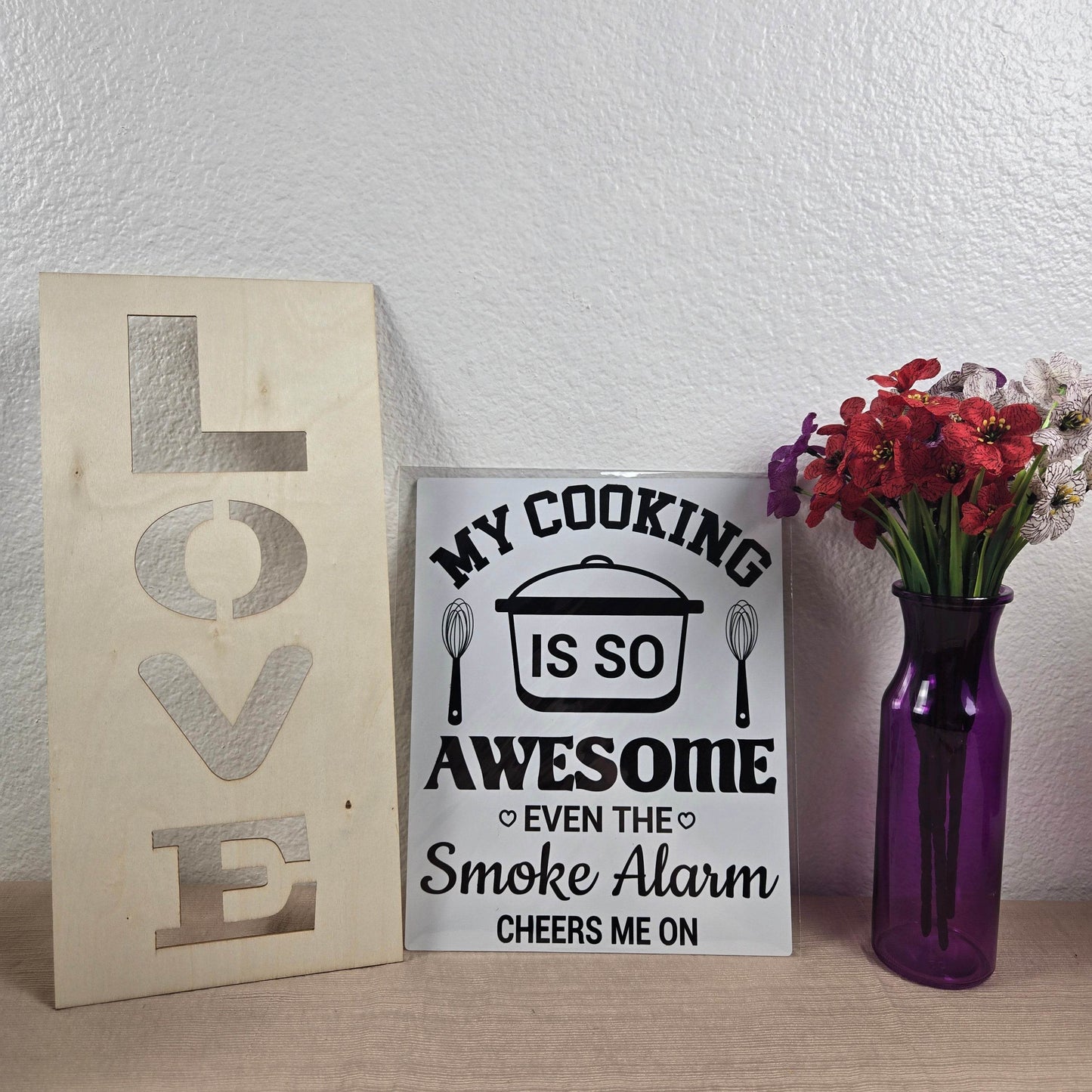 My Cooking is so Awesome even the Smoke Detector Cheers me on Aluminum Sign 8x10 - Vegas Custom Creations