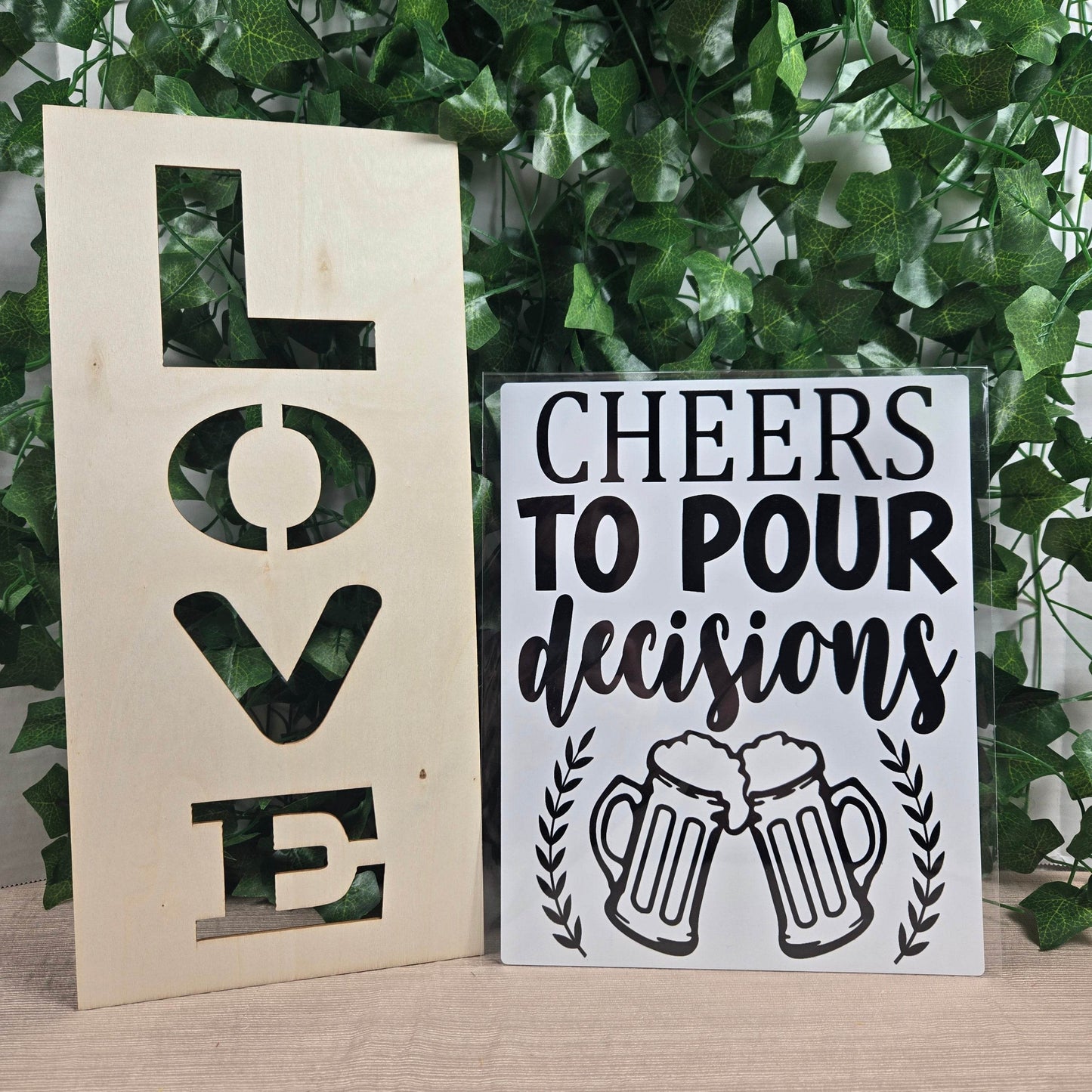 Cheers to Pour Decisions Aluminum Sign 8x10 - Vegas Custom Creations