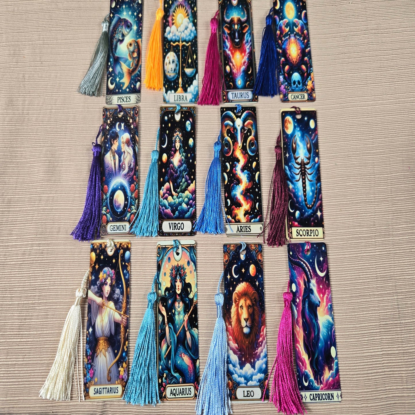 Tarot Zodiac Aluminum Bookmark (Multiple Designs Available) - Vegas Custom Creations