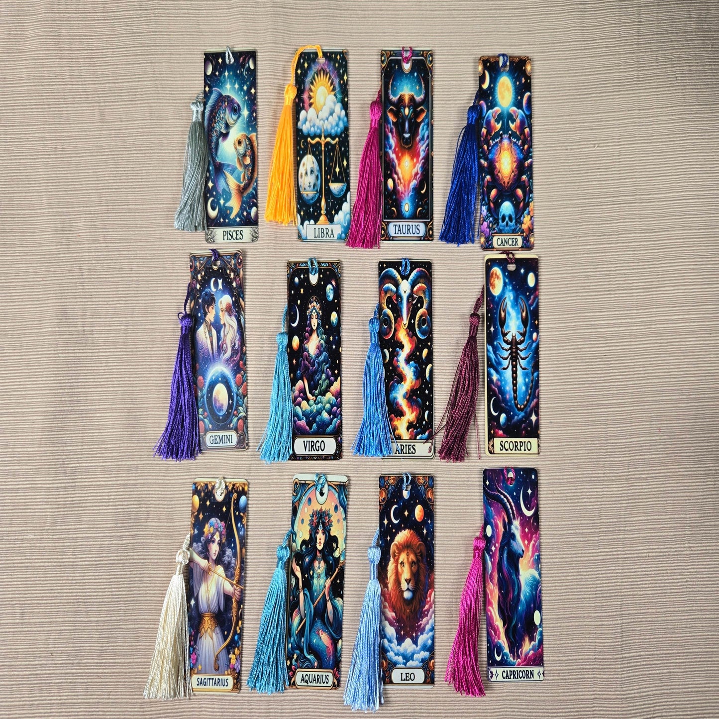 Tarot Zodiac Aluminum Bookmark (Multiple Designs Available) - Vegas Custom Creations