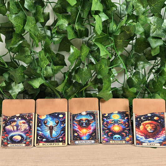 Tarot Zodiac Cell Phone Wallet (Multiple designs available) - Vegas Custom Creations