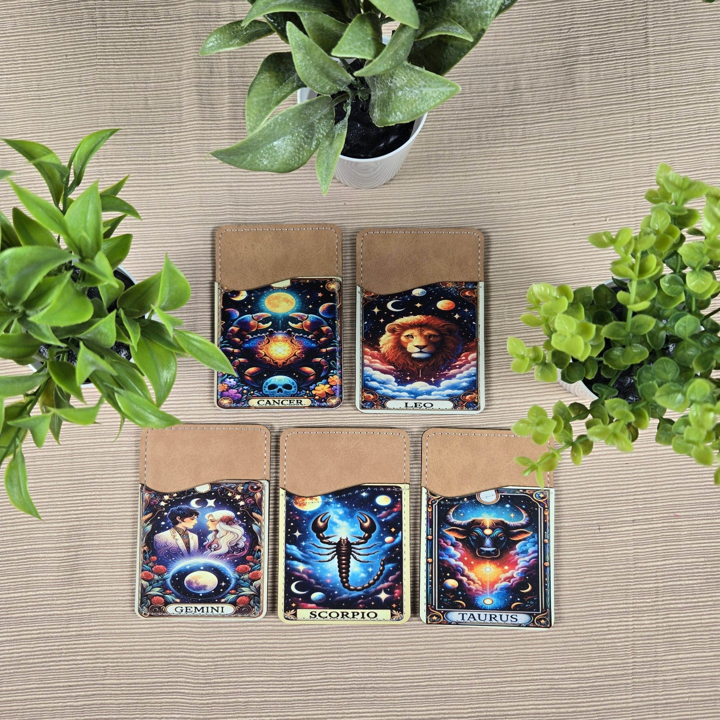 Tarot Zodiac Cell Phone Wallet (Multiple designs available) - Vegas Custom Creations