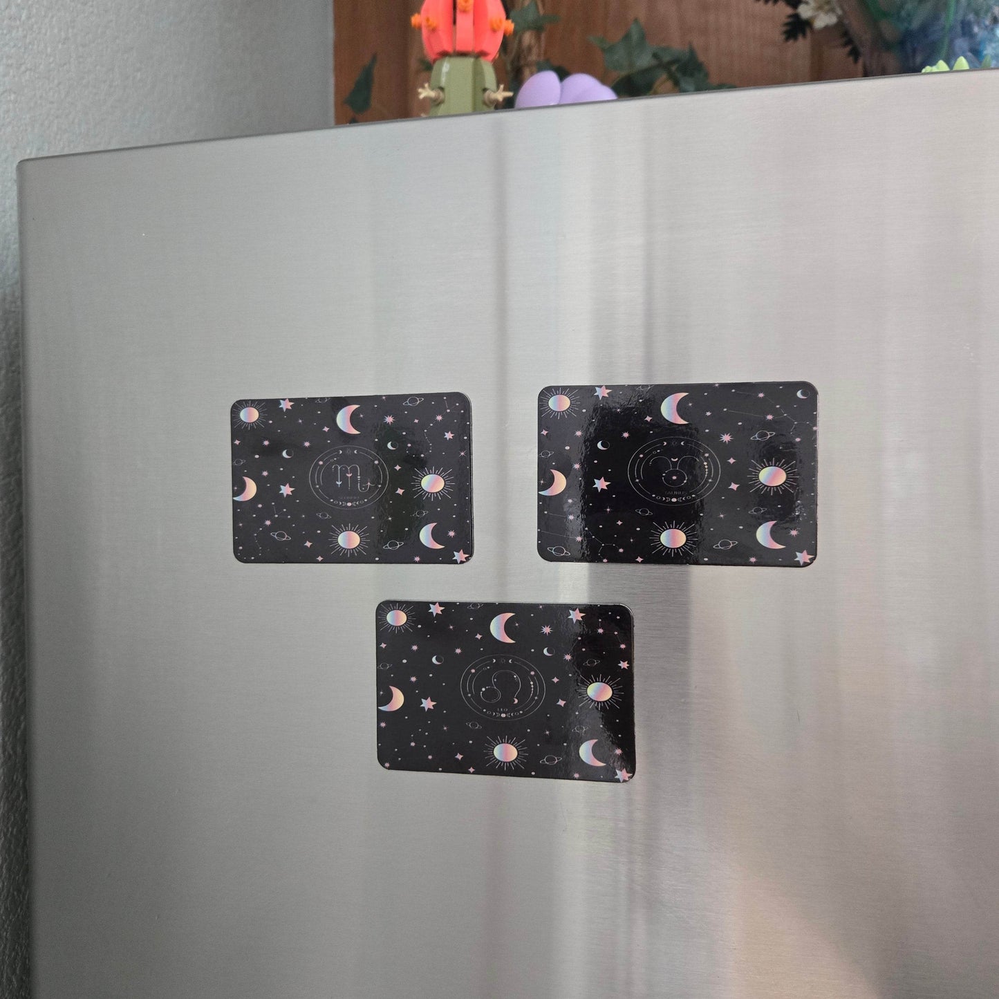 Zodiac Stars, Sun and Moon Refrigerator Magnet (Multiple Designs Available) - Vegas Custom Creations