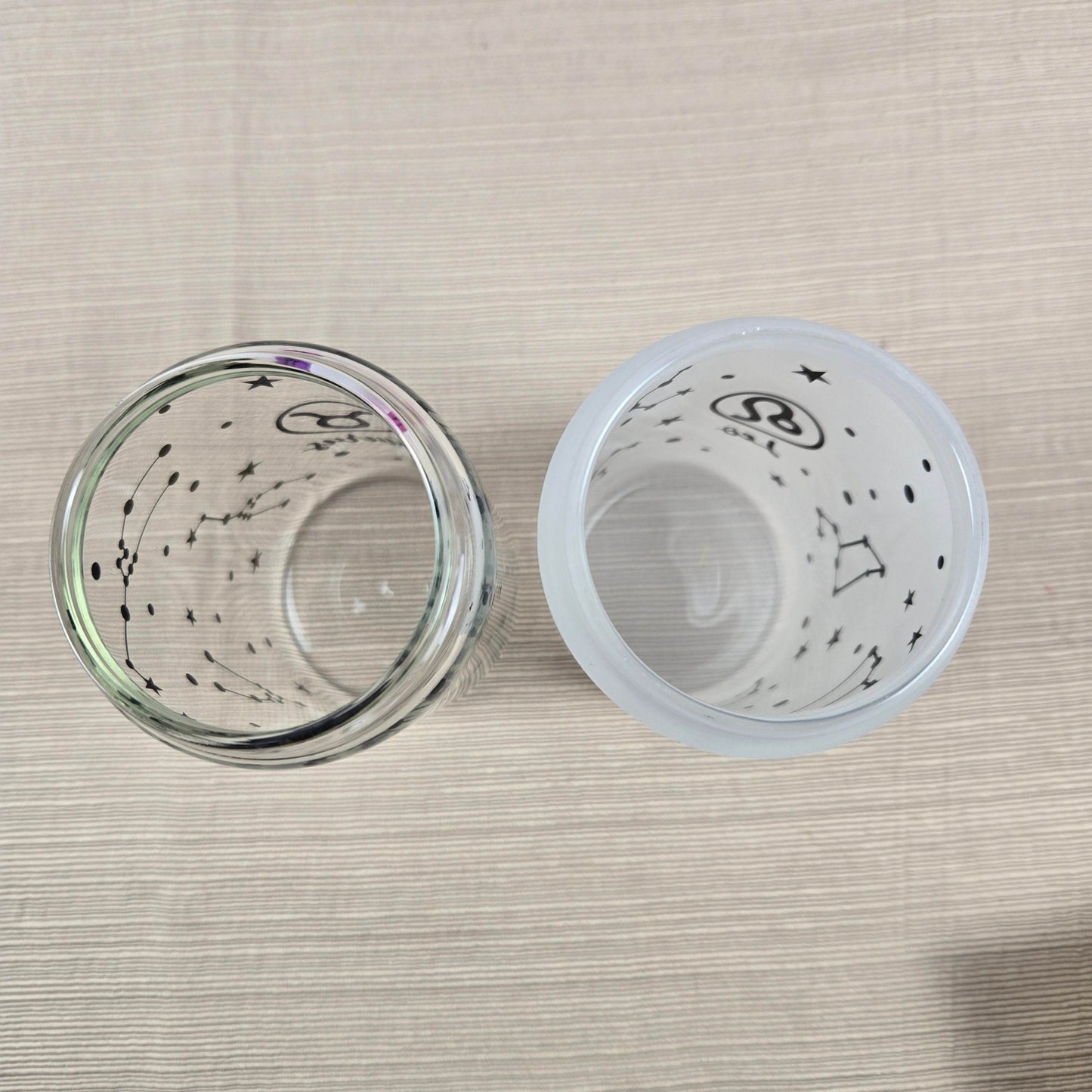 Zodiac Constellation 16oz Glass Jar Clear or Frosted (Multiple Designs Available) - Vegas Custom Creations