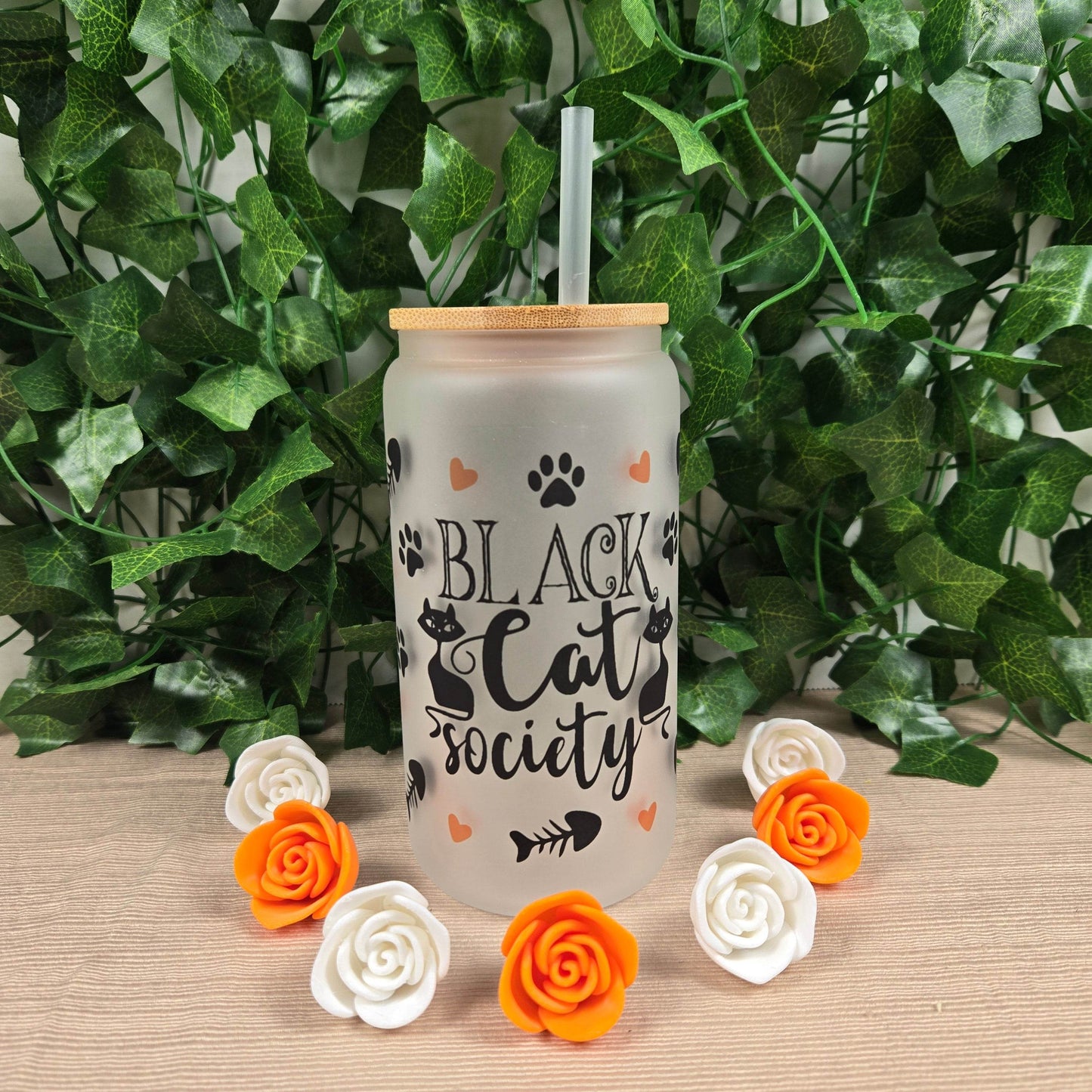 Halloween 16oz Glass Jar Clear or Frosted (Multiple Designs Available) - Vegas Custom Creations