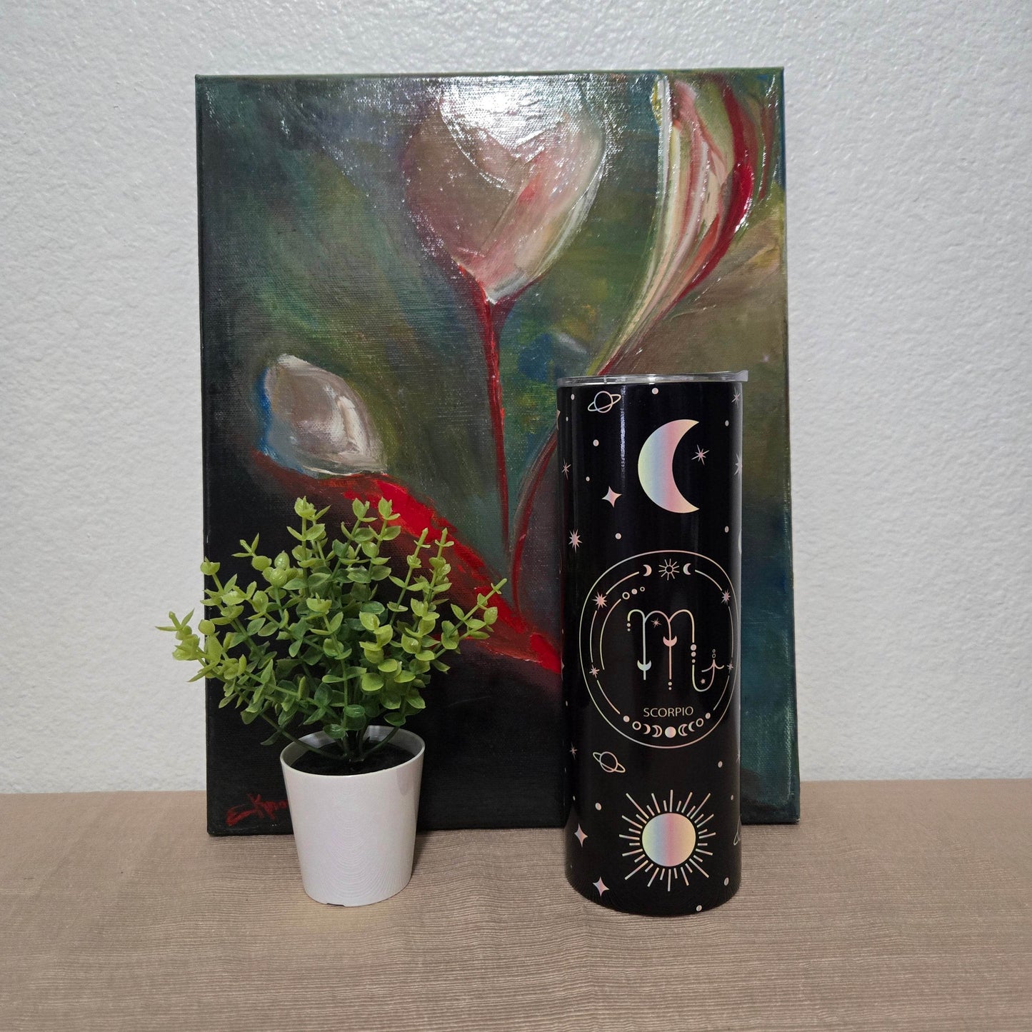 Zodiac Stars, Sun and Moon 20oz Skinny Tumbler (Multiple Designs Available) - Vegas Custom Creations