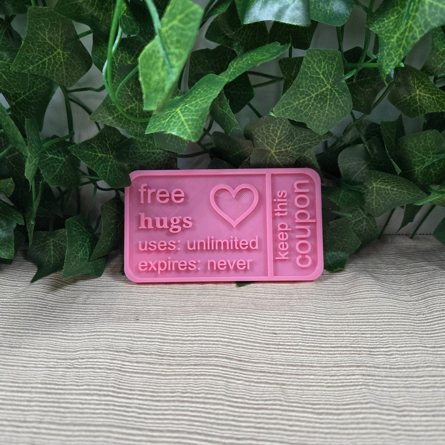 Free Hugs Coupon 3D Printed Available in Multiple Colors - Vegas Custom Creations