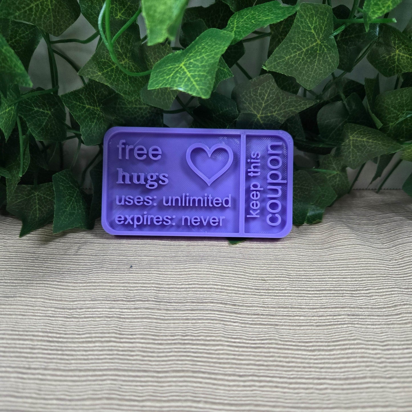 Free Hugs Coupon 3D Printed Available in Multiple Colors - Vegas Custom Creations