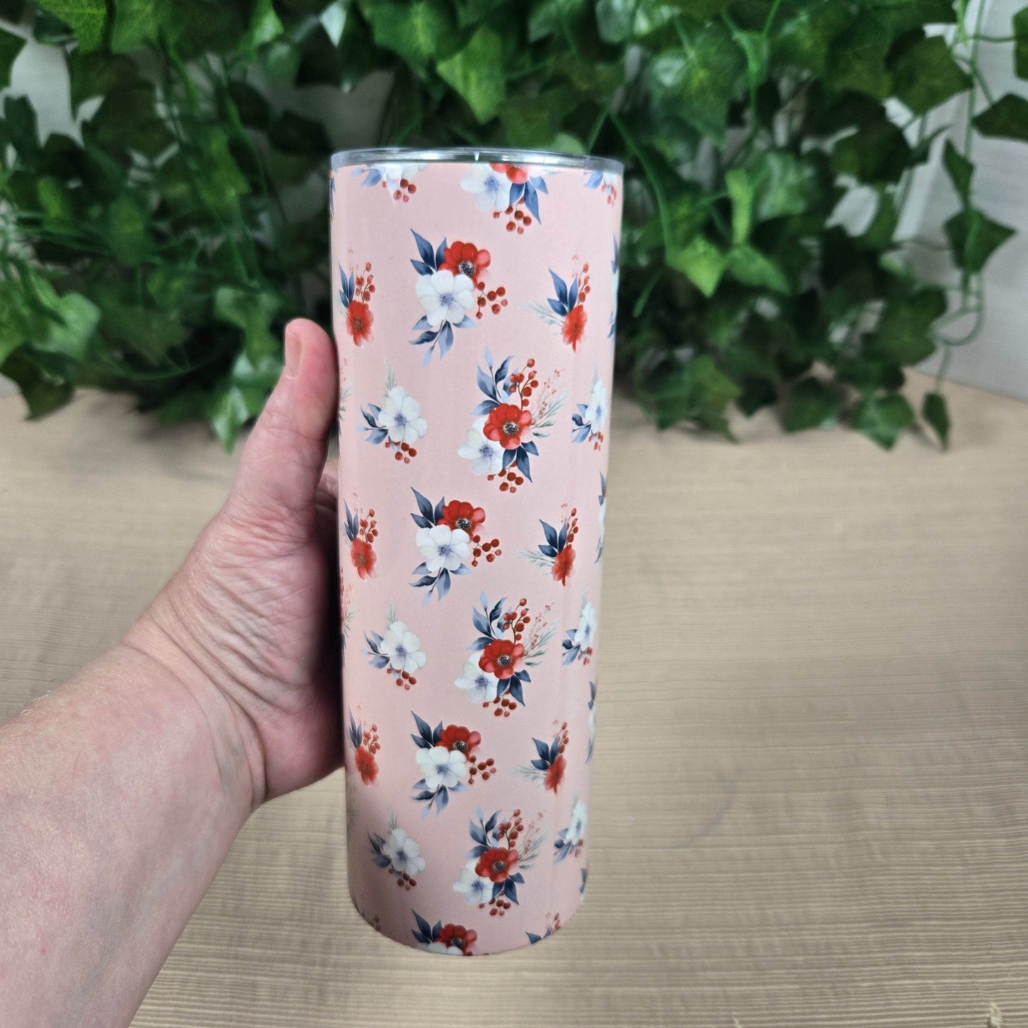 Personalized Floral 20oz Tumbler - Vegas Custom Creations