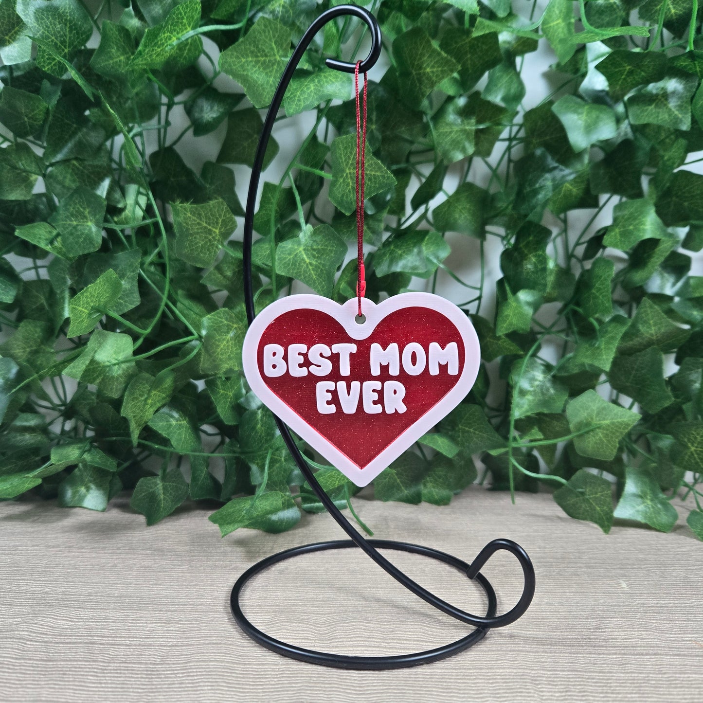 Beautiful 3D printed Best Mom Ever Decoration, Multiple Color Options Available