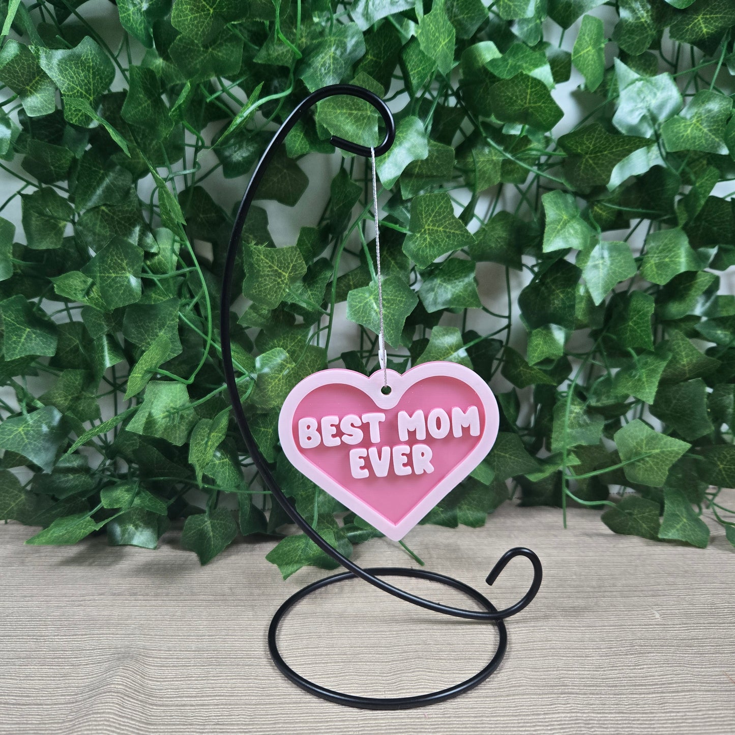 Beautiful 3D printed Best Mom Ever Decoration, Multiple Color Options Available