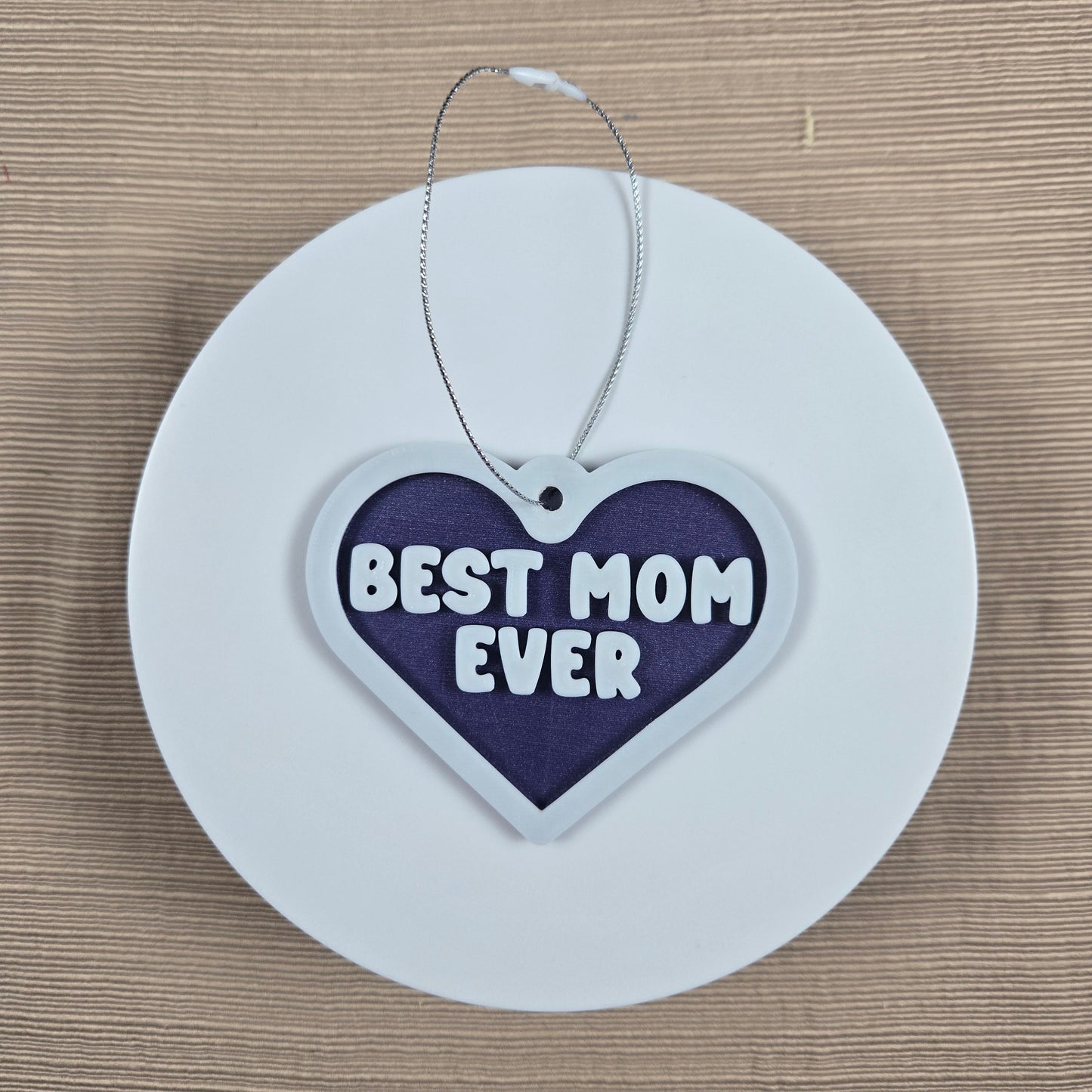 Beautiful 3D printed Best Mom Ever Decoration, Multiple Color Options Available