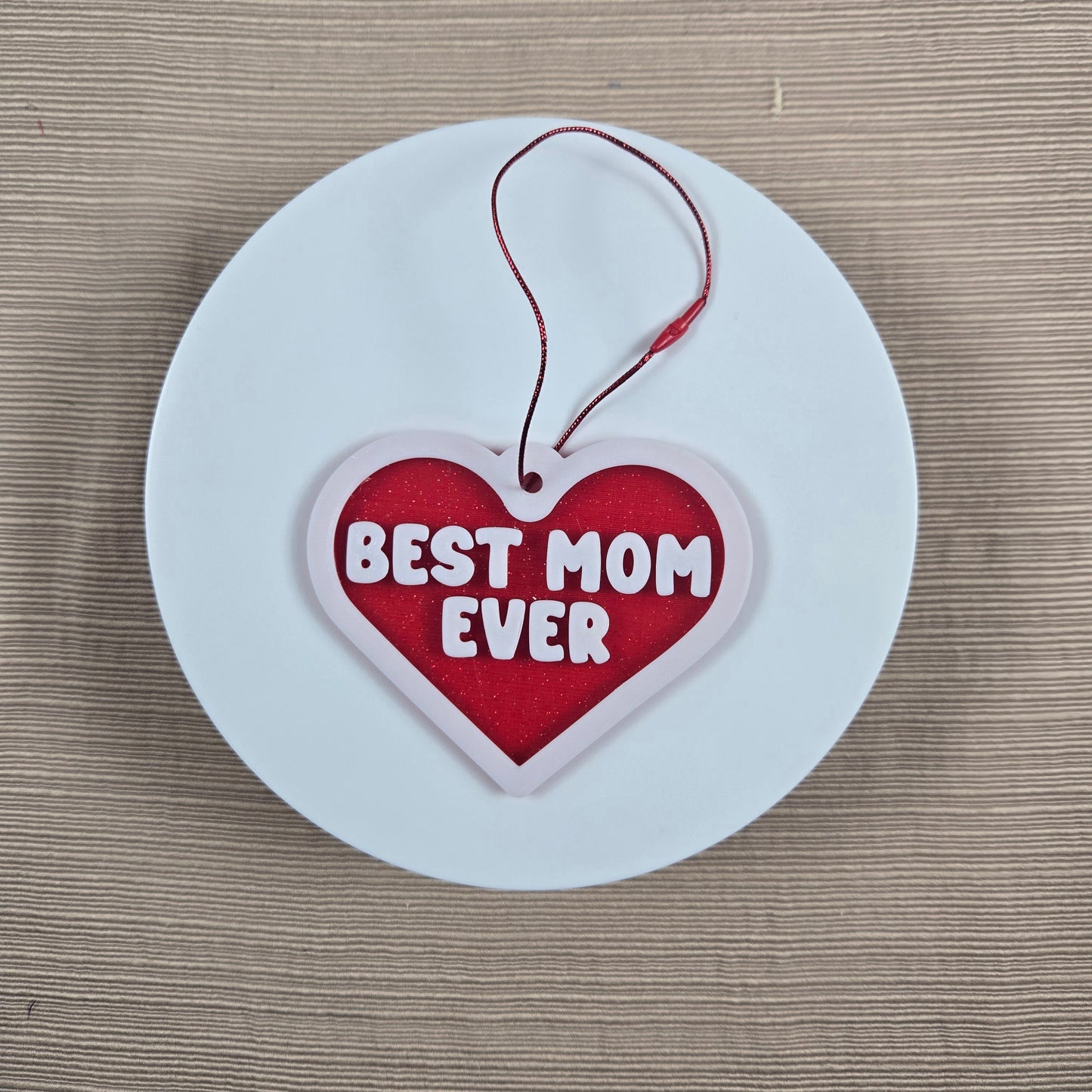 Beautiful 3D printed Best Mom Ever Decoration, Multiple Color Options Available
