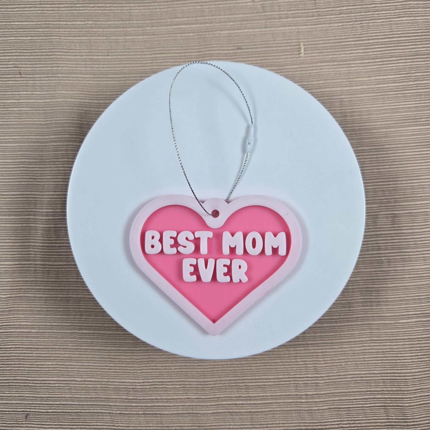 Beautiful 3D printed Best Mom Ever Decoration, Multiple Color Options Available