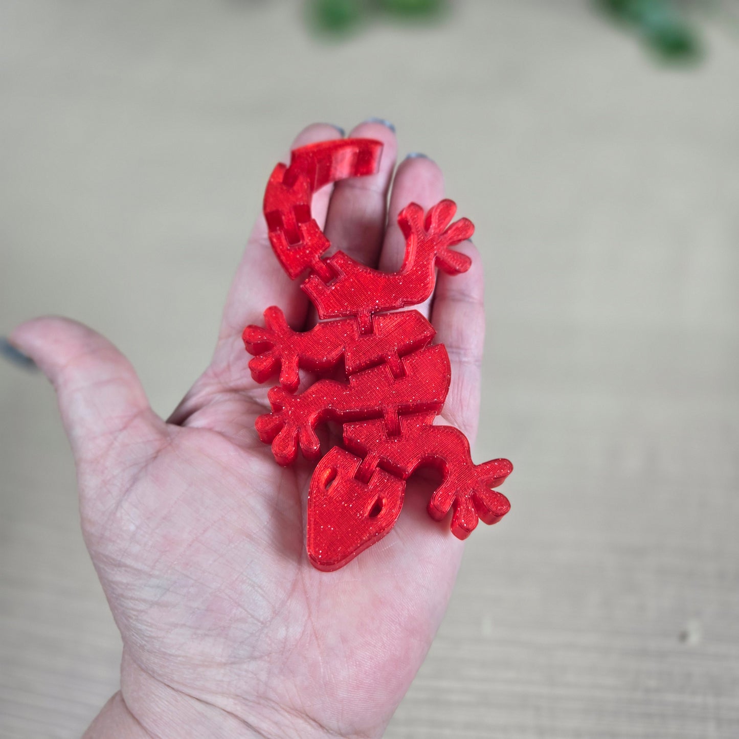 Cute Flexible 3D Printed Gecko, Multiple Color Options Available