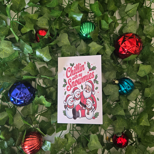 5-Pack Chillin wih my Snowmies Christmas Cards – 4x6 with Envelopes & Stickers
