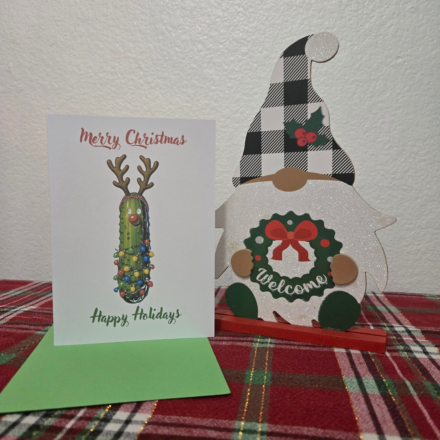 Reindeer Pickle Christmas Card