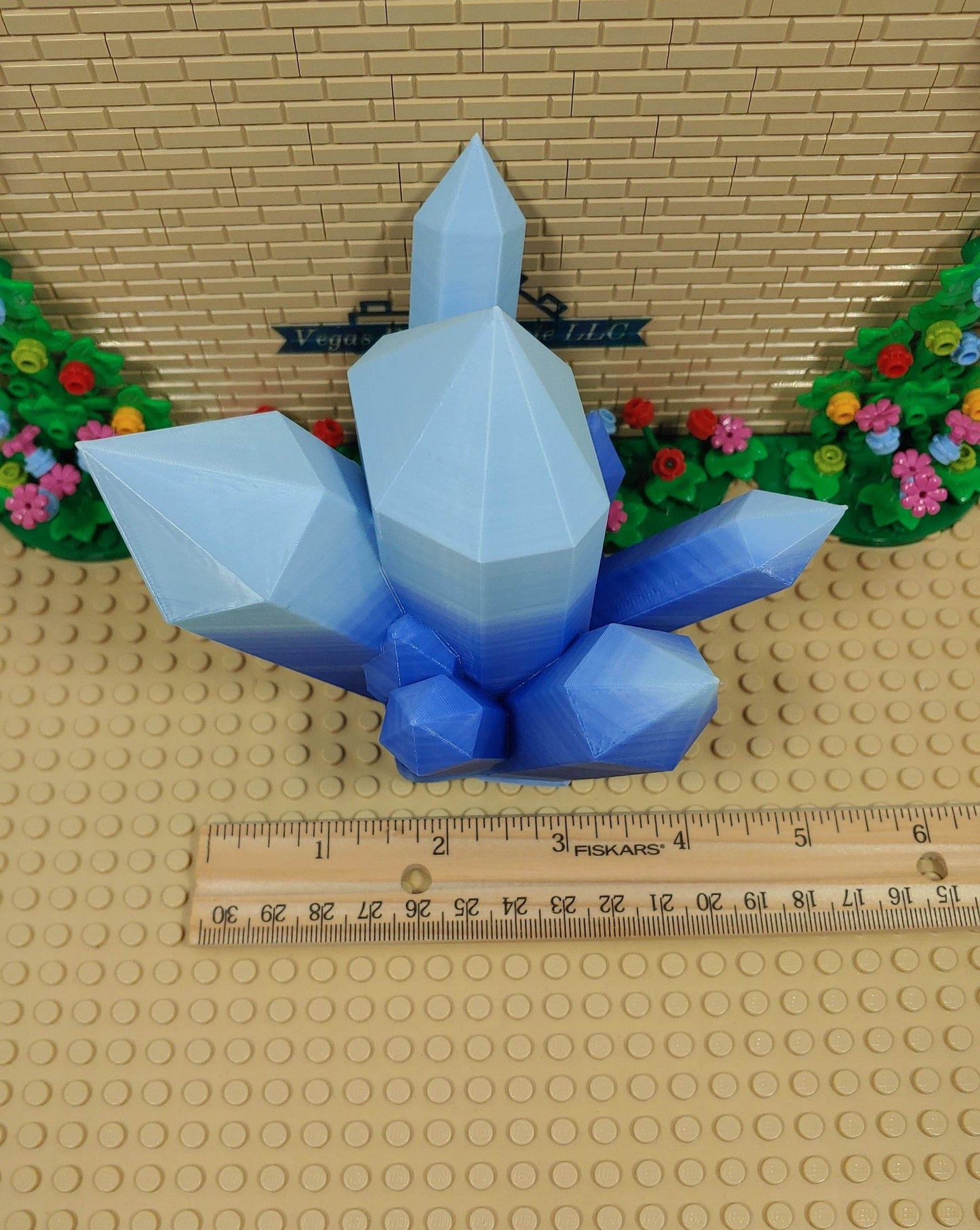 Large Crystal Display Piece Multi Color 3D Printed Multiple Color Combinations Available - Vegas Custom Creations