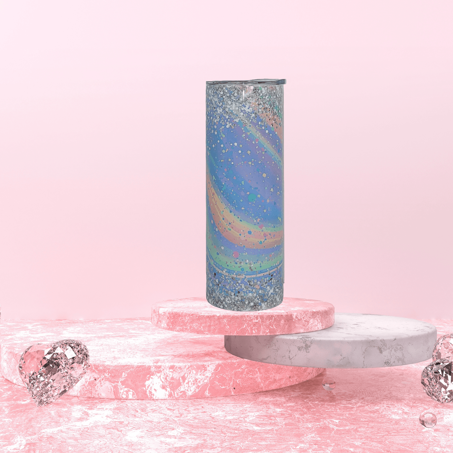 Personalized Glittery Opal Tumbler - Vegas Custom Creations
