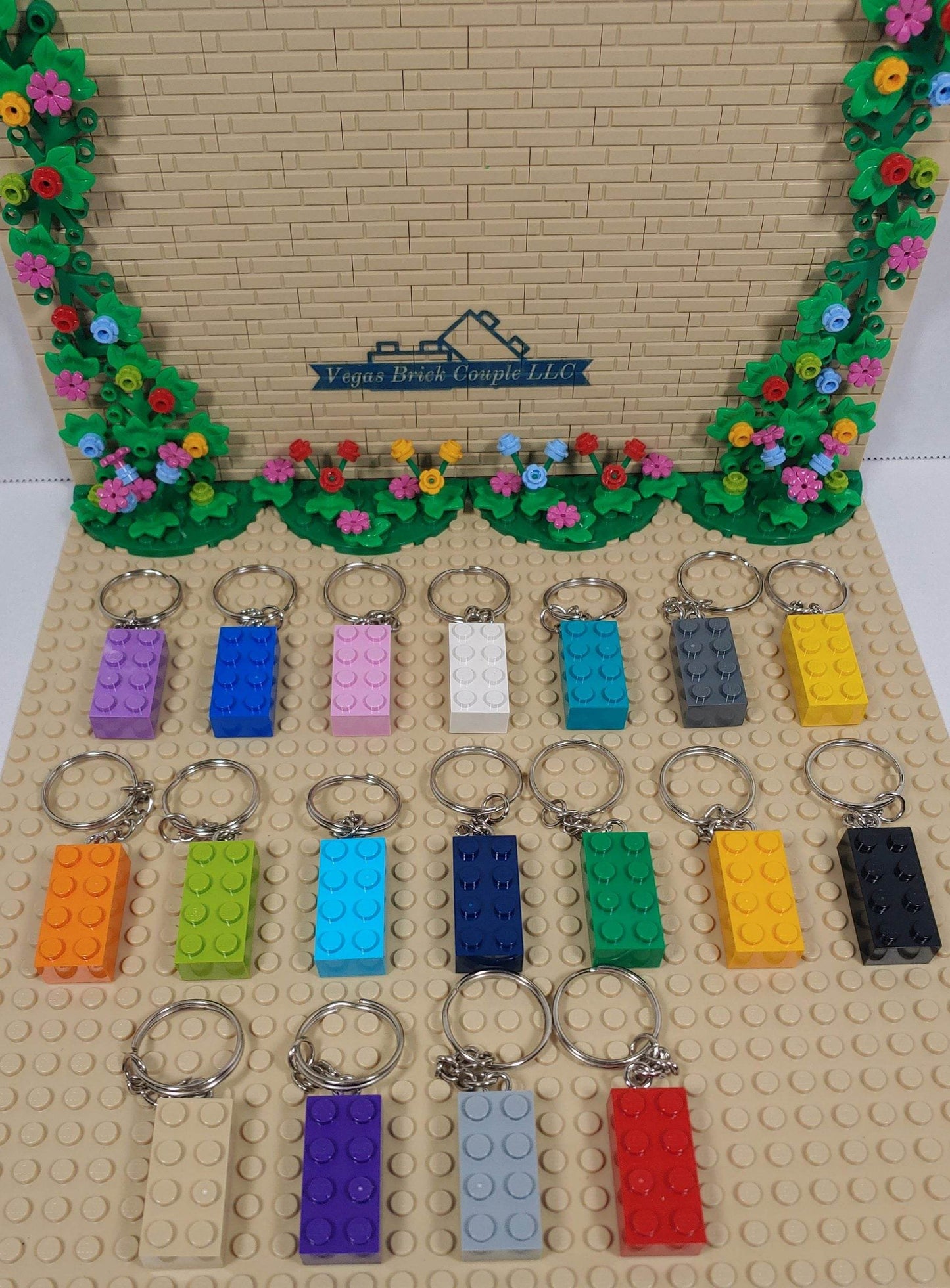 Lego® Brick 2x4 Key chains in Multiple Colors - Vegas Custom Creations