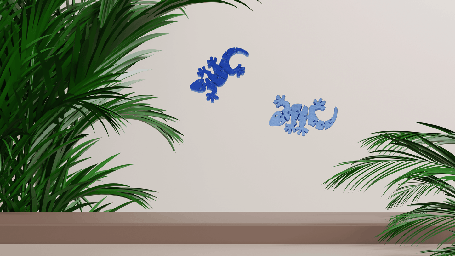 Cute Flexible 3D Printed Gecko, Multiple Color Options Available - Vegas Custom Creations
