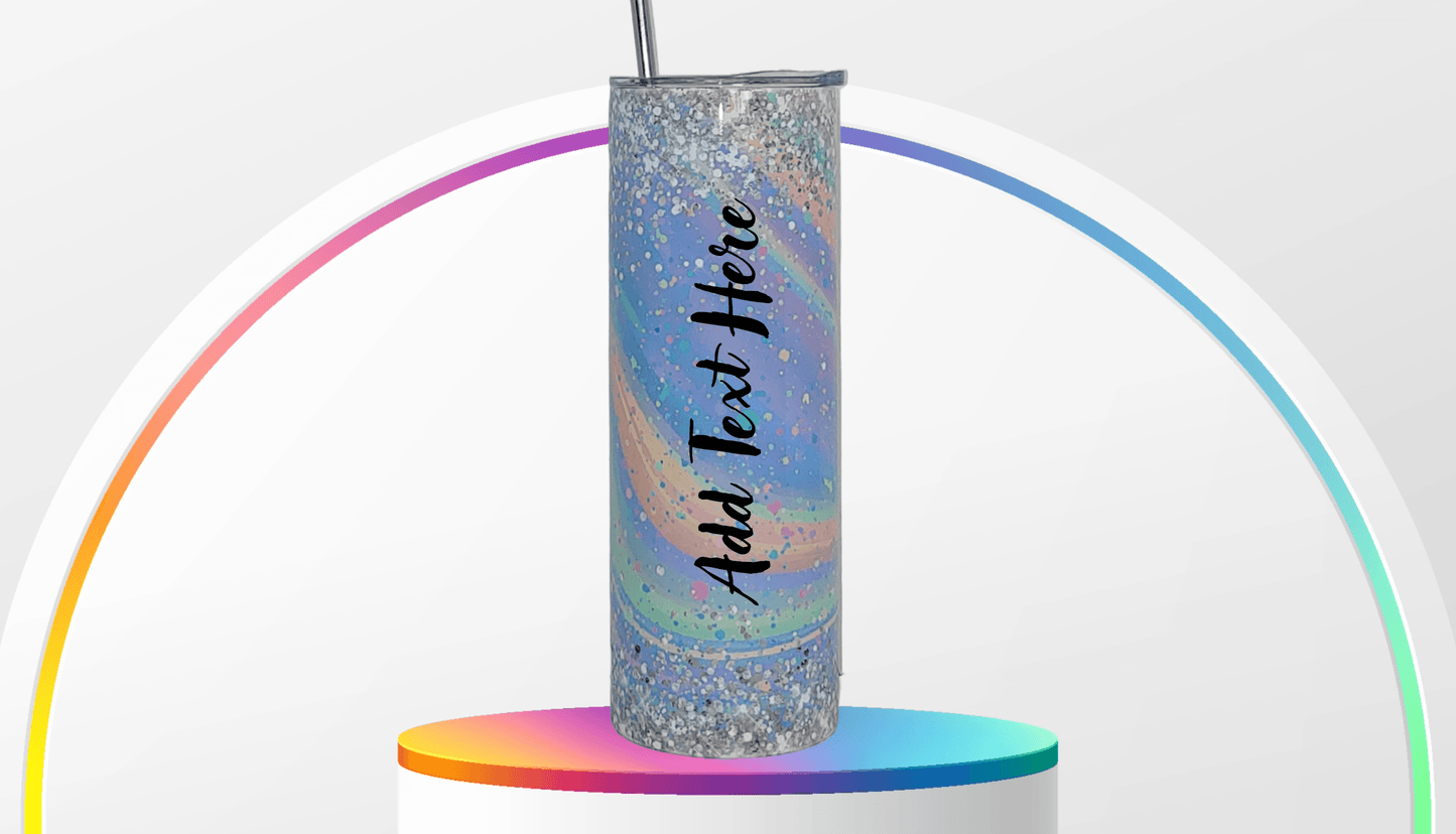 Personalized Glittery Opal Tumbler - Vegas Custom Creations