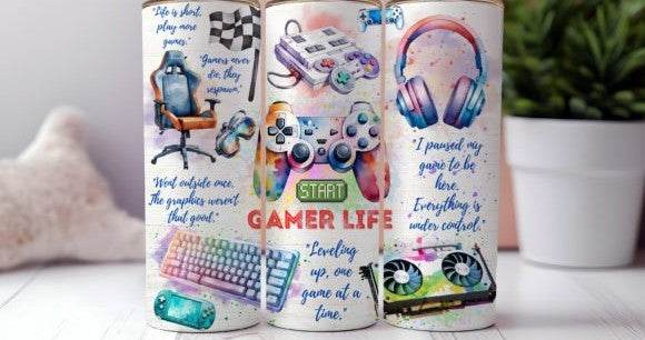 Gamer's Life Light Tumbler - Vegas Custom Creations