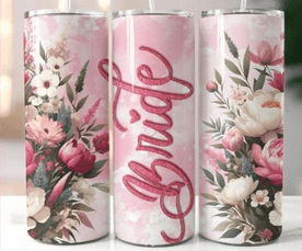 Bride Floral Tumbler - Vegas Custom Creations
