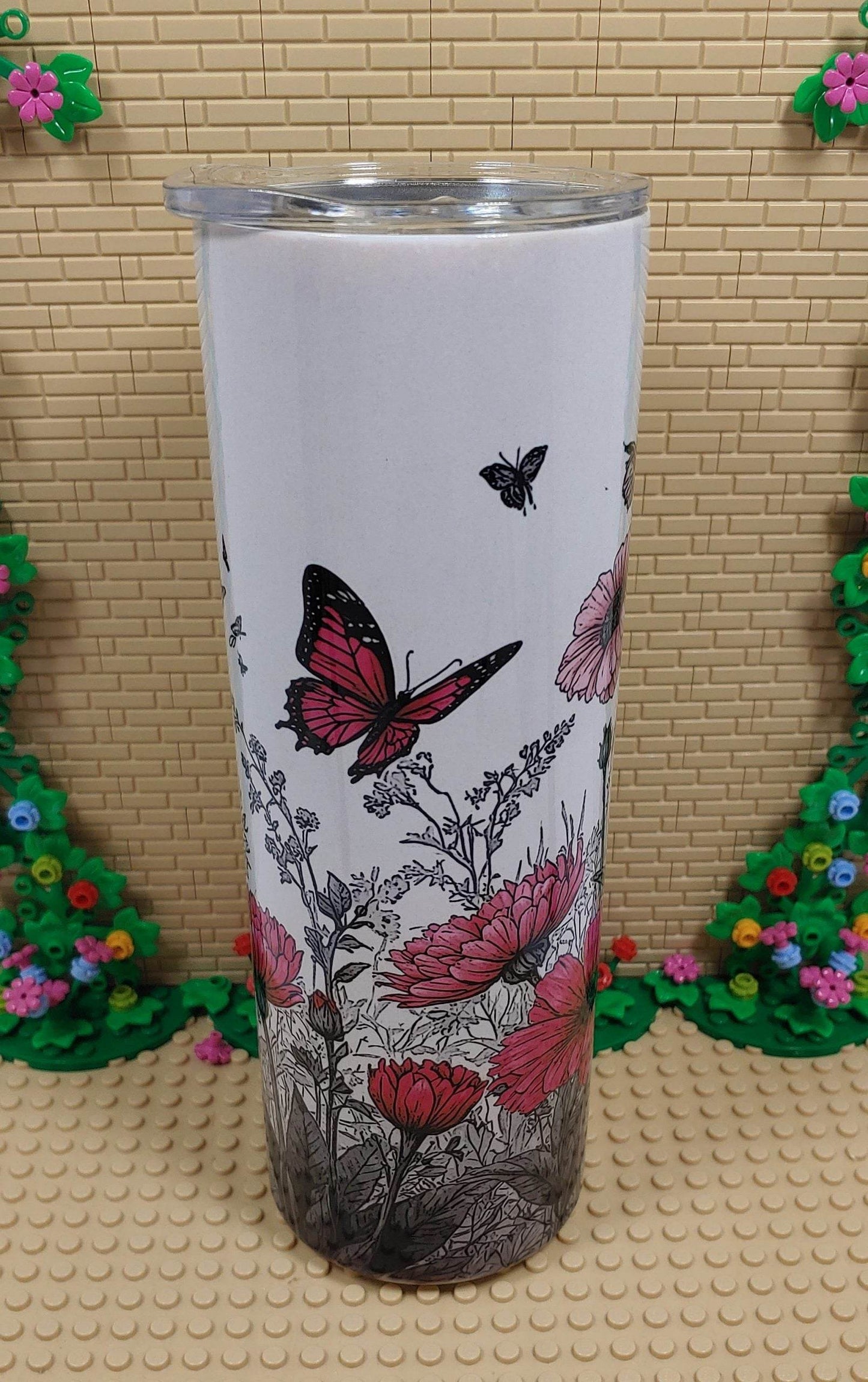 Butterflies and flowers Tumbler - Vegas Custom Creations