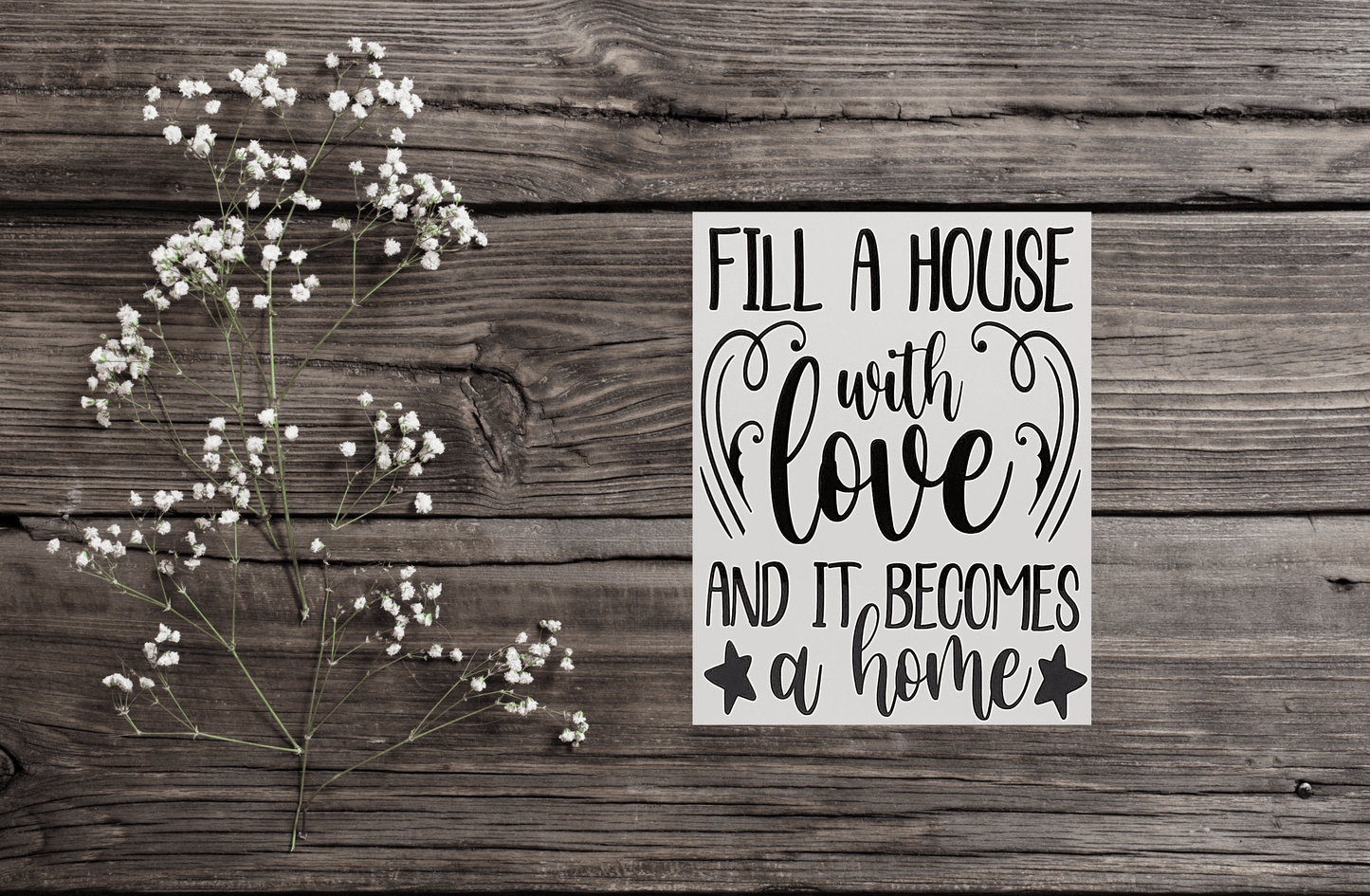 Fill a House with Love and it becomes a Home Aluminum Sign 8x10 - Vegas Custom Creations