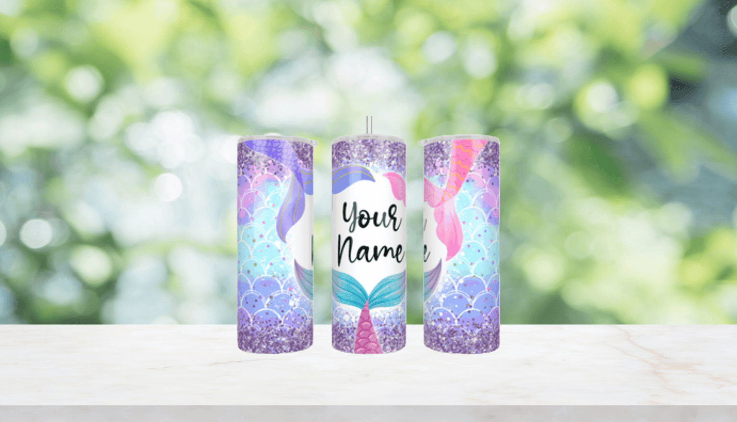 Personalized Mermaid Tail Tumbler - Vegas Custom Creations
