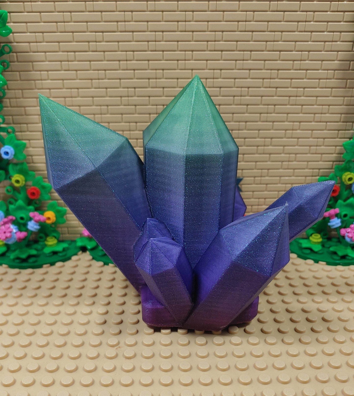 Large Crystal Display Piece Multi Color 3D Printed Multiple Color Combinations Available - Vegas Custom Creations